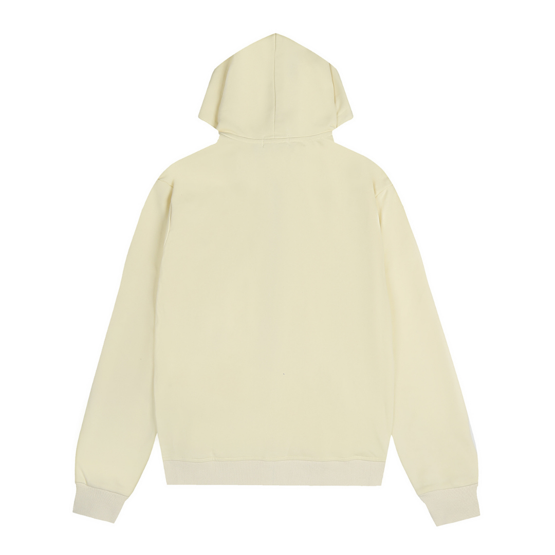 Sweat à Capuche Polo Beige Zippé