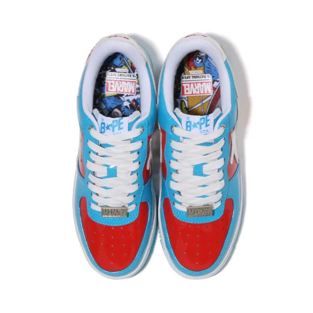 Bape Bapesta Bleu Captain America