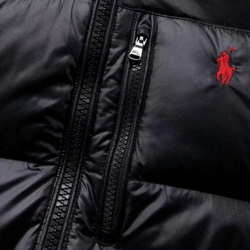 Veste Polo Noir Brillant