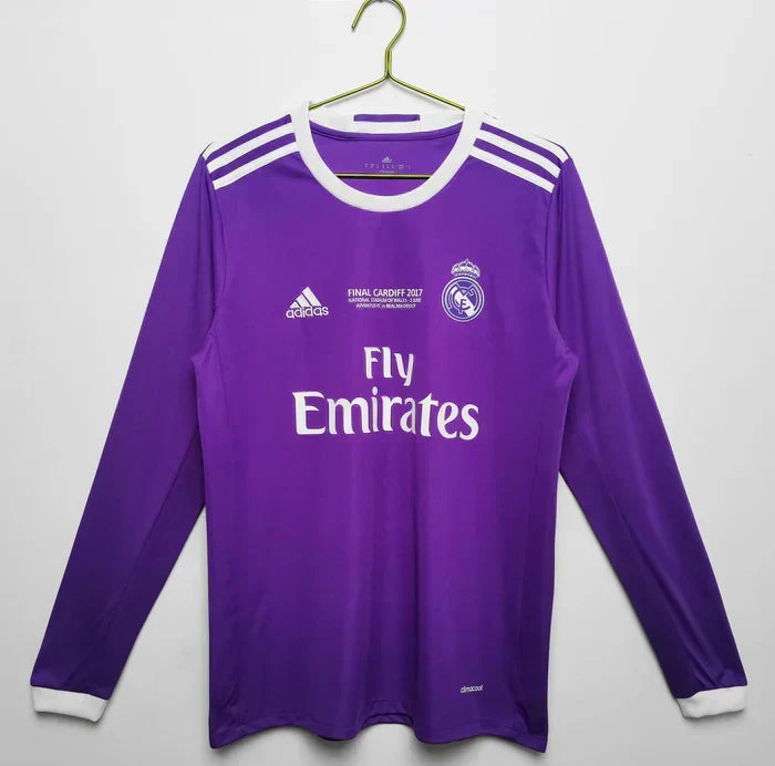 Maillot Real Madrid Retro 2016-2017 Long Sleeve Away