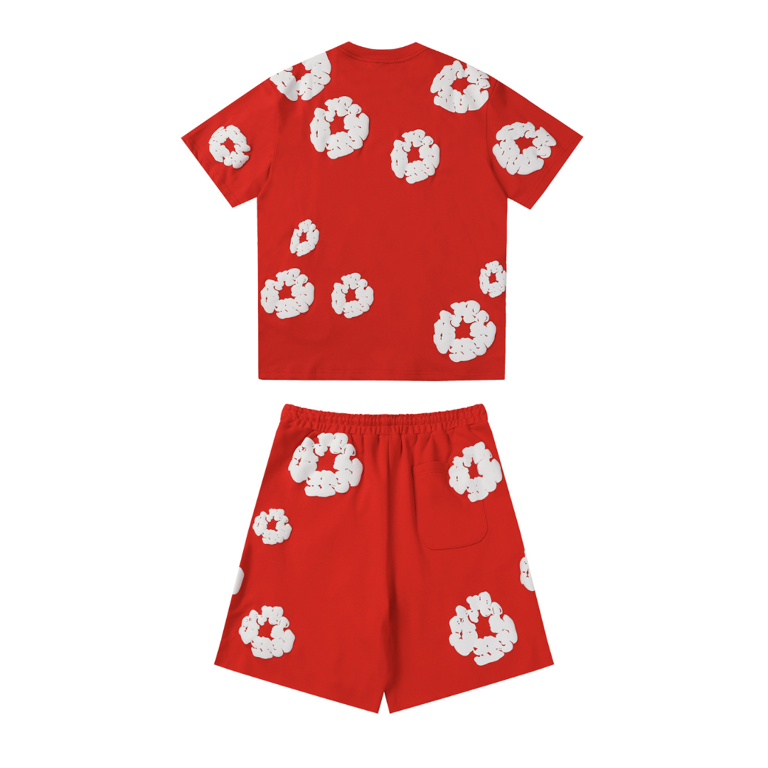 Ensemble Short Denim Trs Rouge