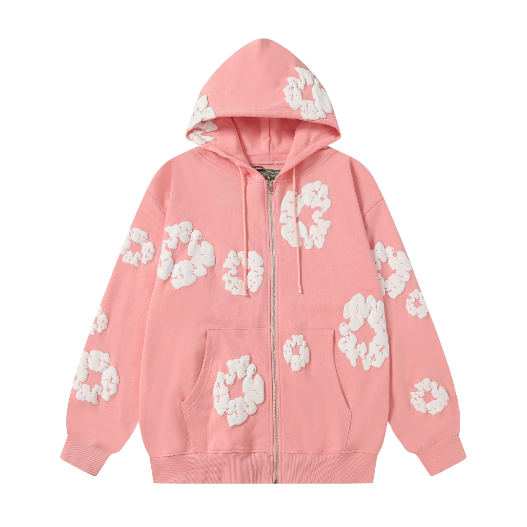 Sweat à Capuche Denim Trs Zippé