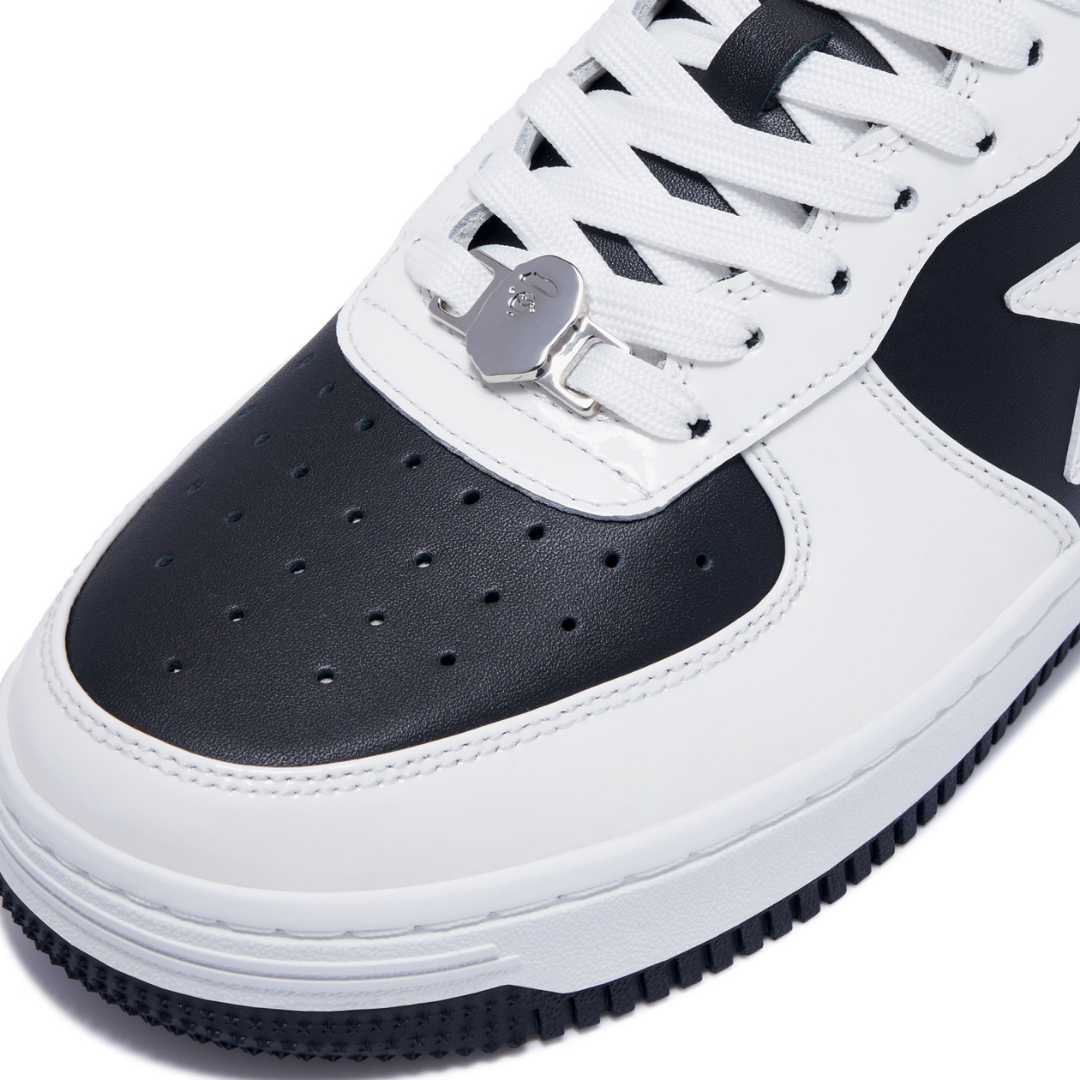 Bape Bapesta Blanc Noir