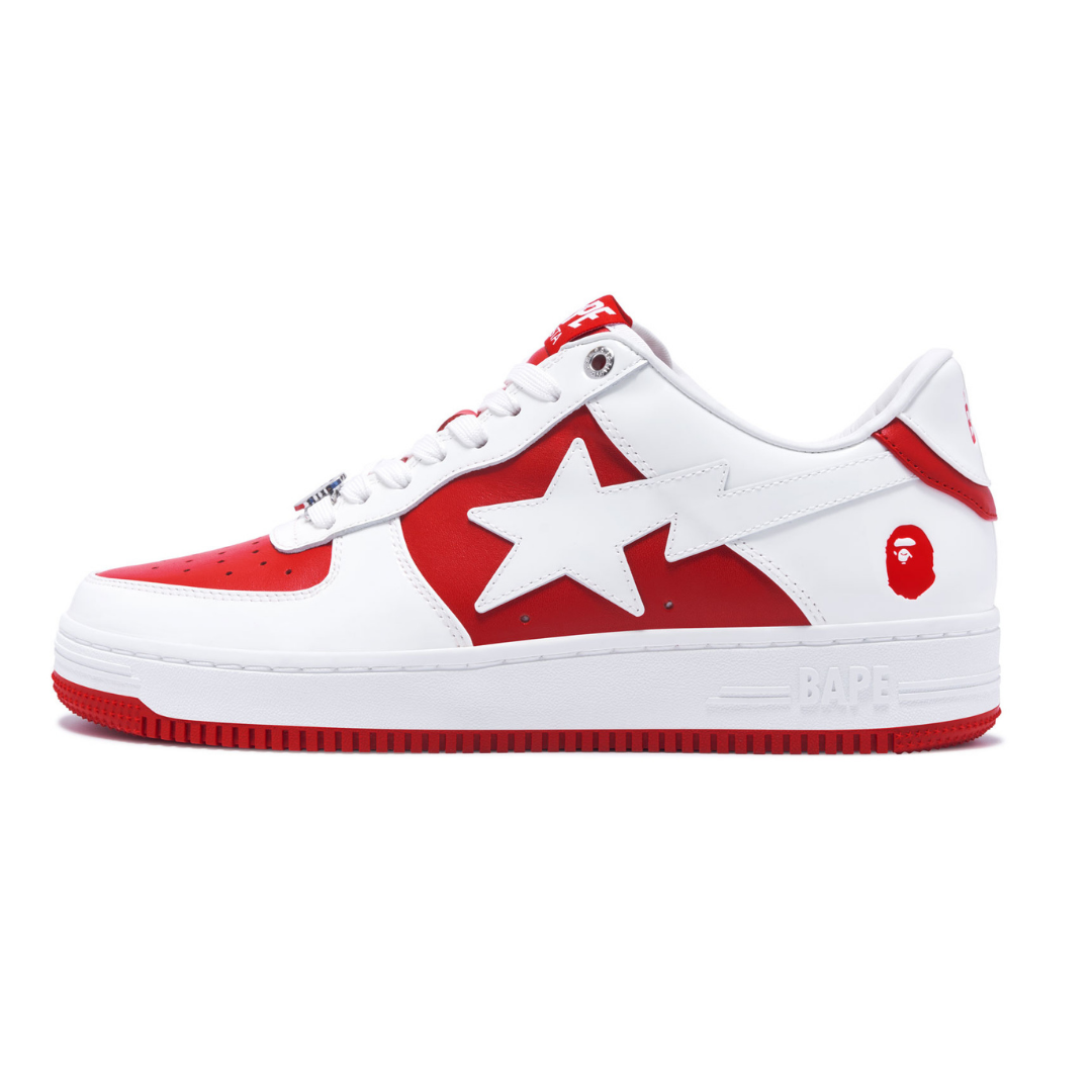 Bape Bapesta Blanc Rouge