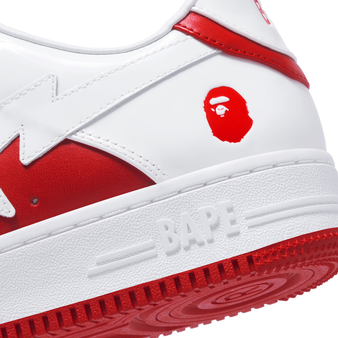 Bape Bapesta Blanc Rouge