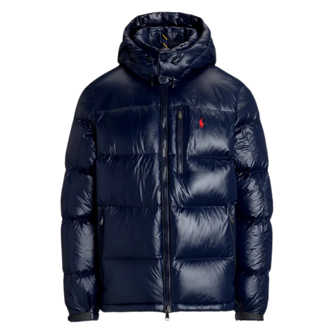 Veste Polo Bleu Marine Brillant