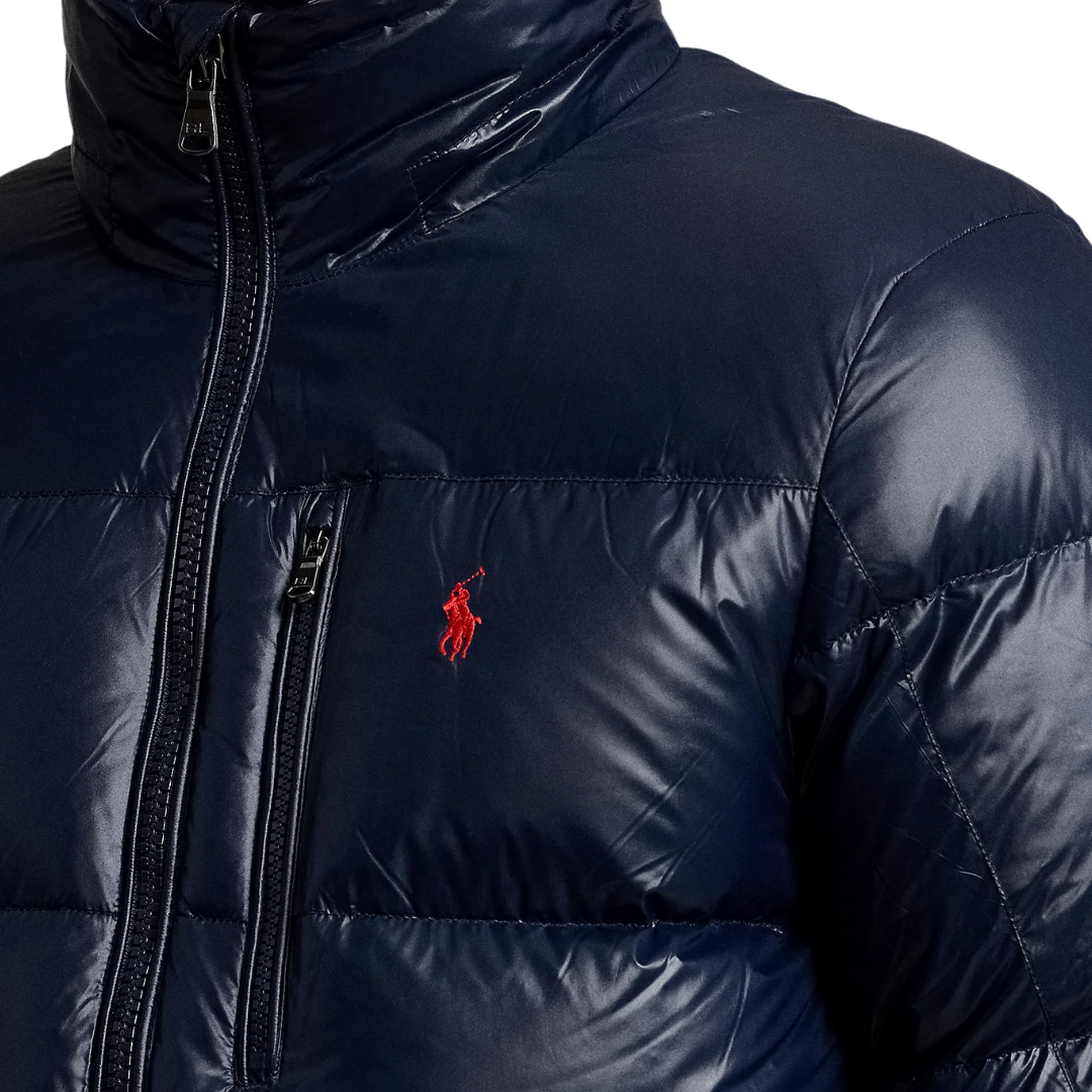 Veste Polo Bleu Marine Brillant