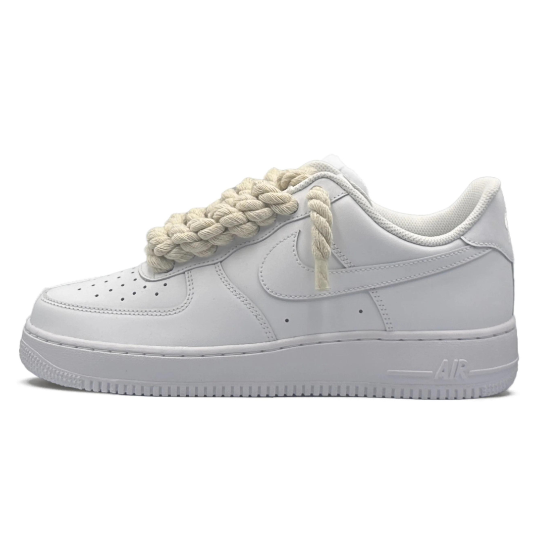AF1 Blanc Beige Rope Laces