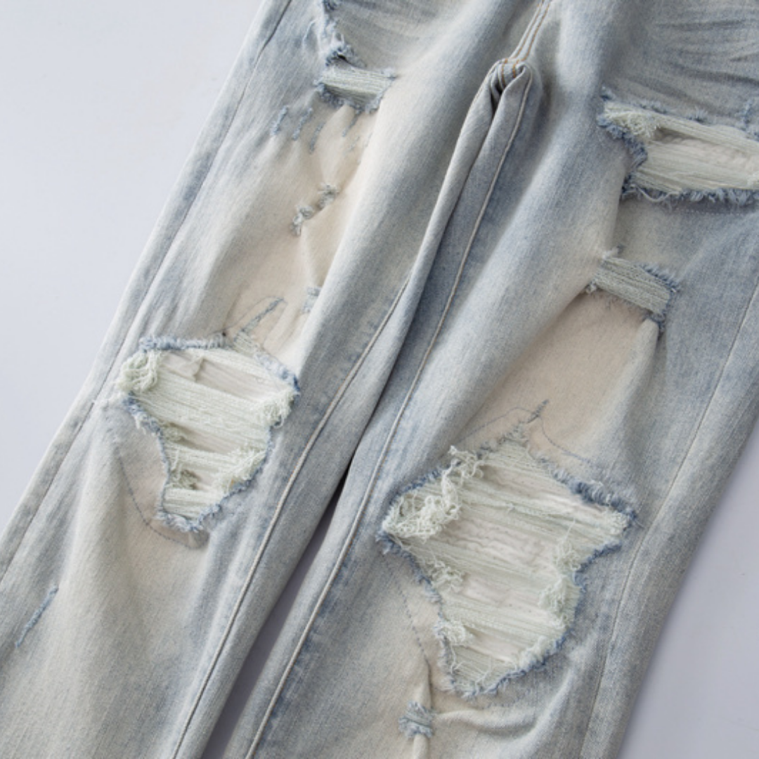 Jean Amr Patch Déchiré Bleu
