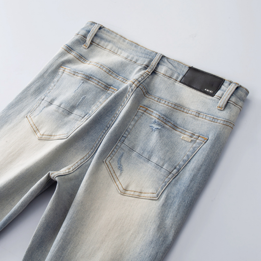 Jean Amr Patch Déchiré Bleu