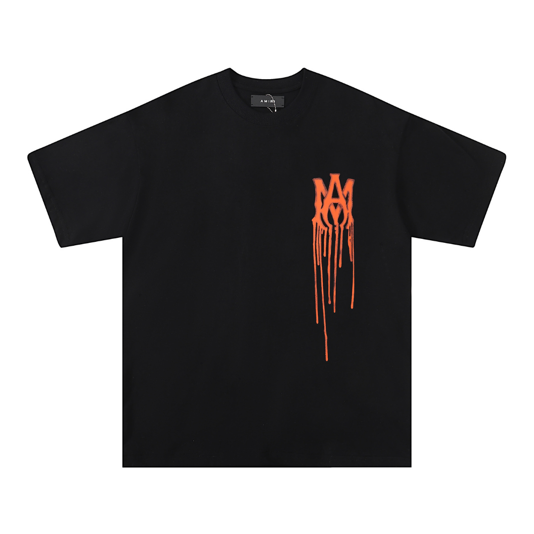 T-Shirt Amr Paint Drip AM Noir