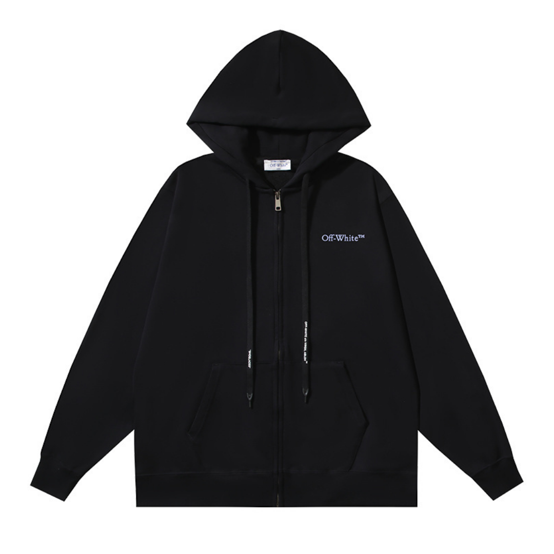 Sweat à Capuche Off-W Monogram Zippé
