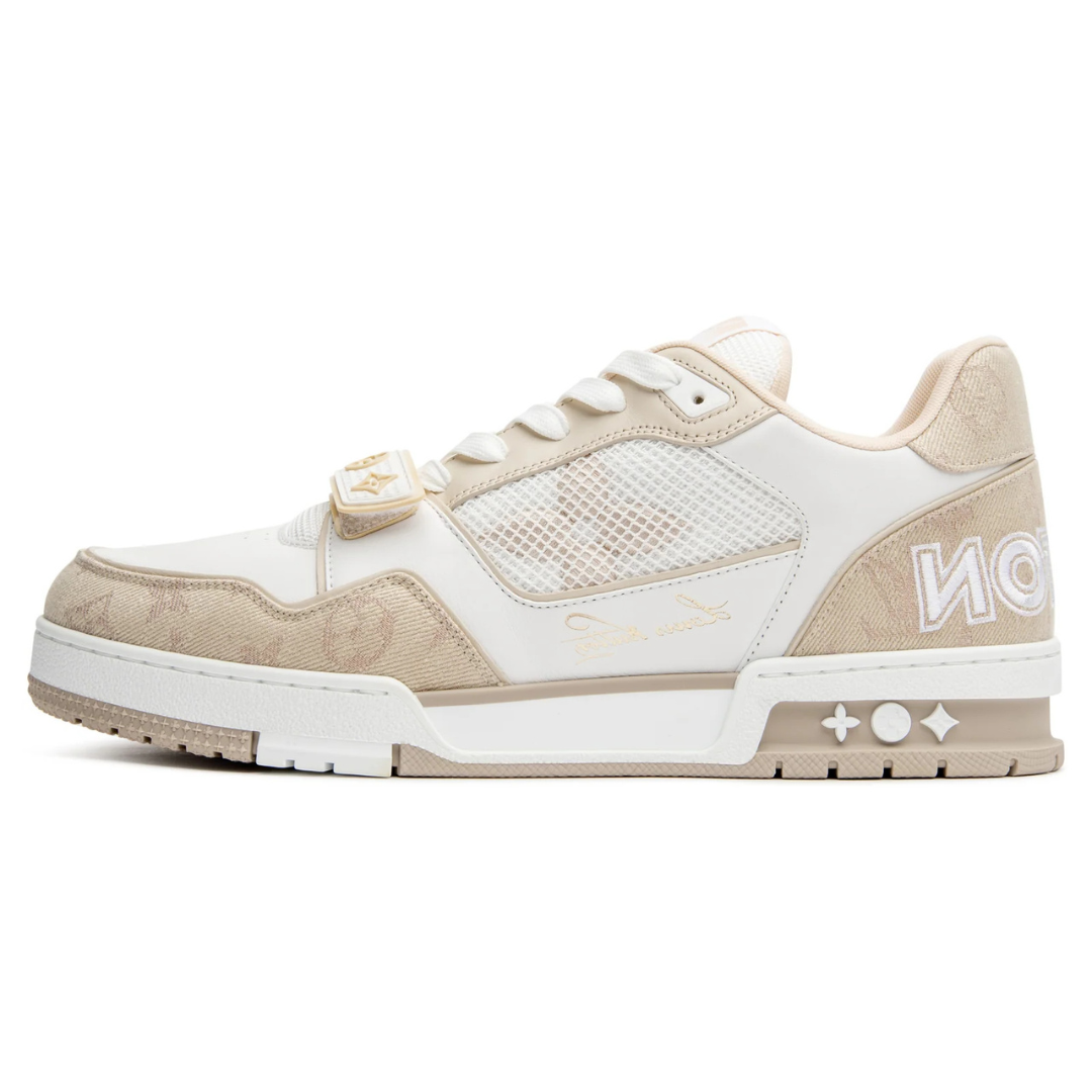 Baskets Monogram Beige Denim