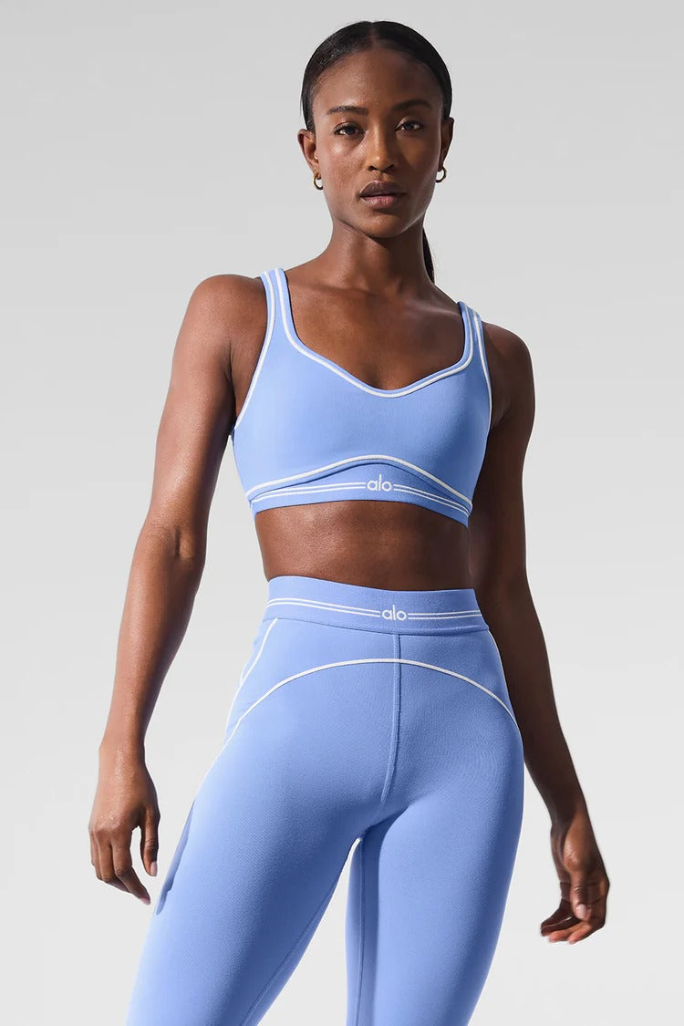 Heart Throb Airbrush Crystal Blue Bra