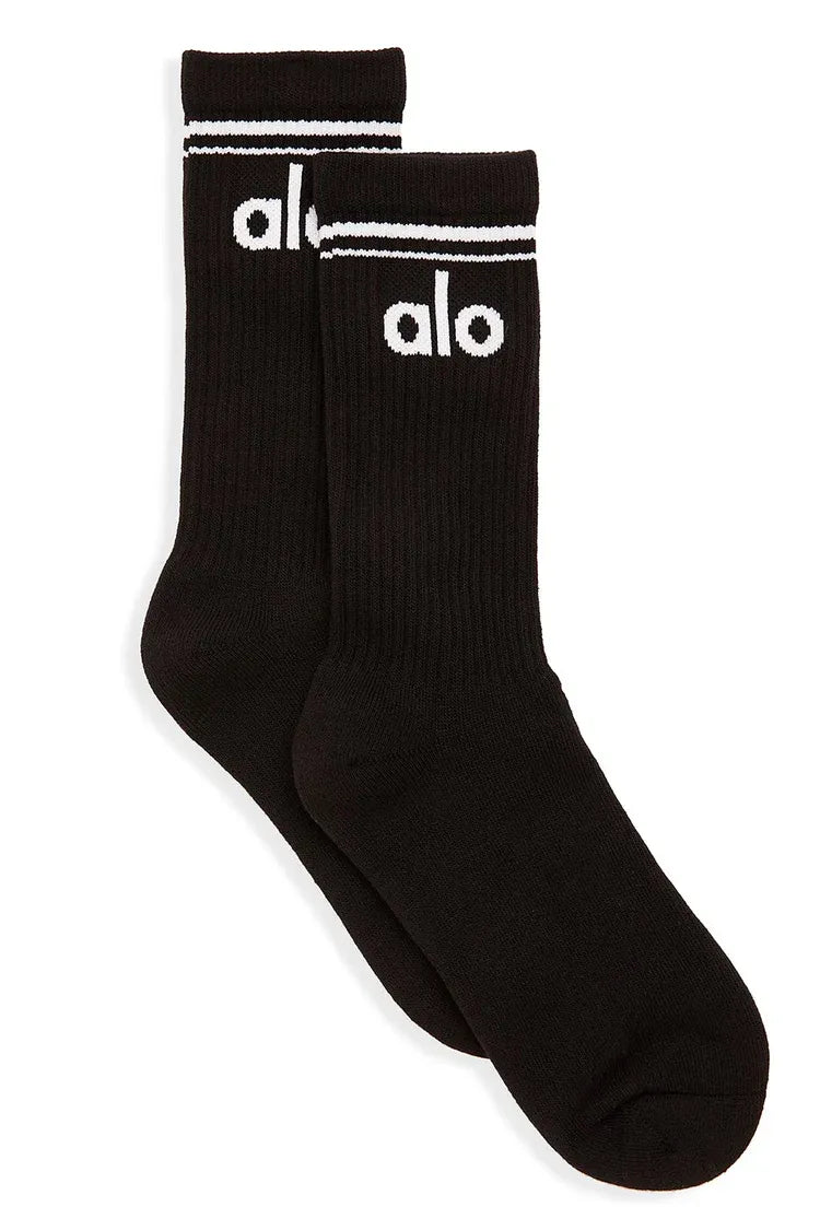 Retro Unisex Black / White Socks
