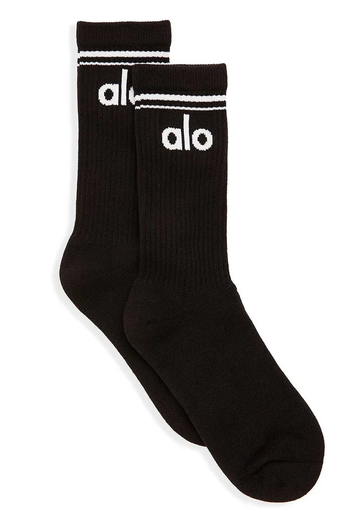Retro Unisex Black / White Socks