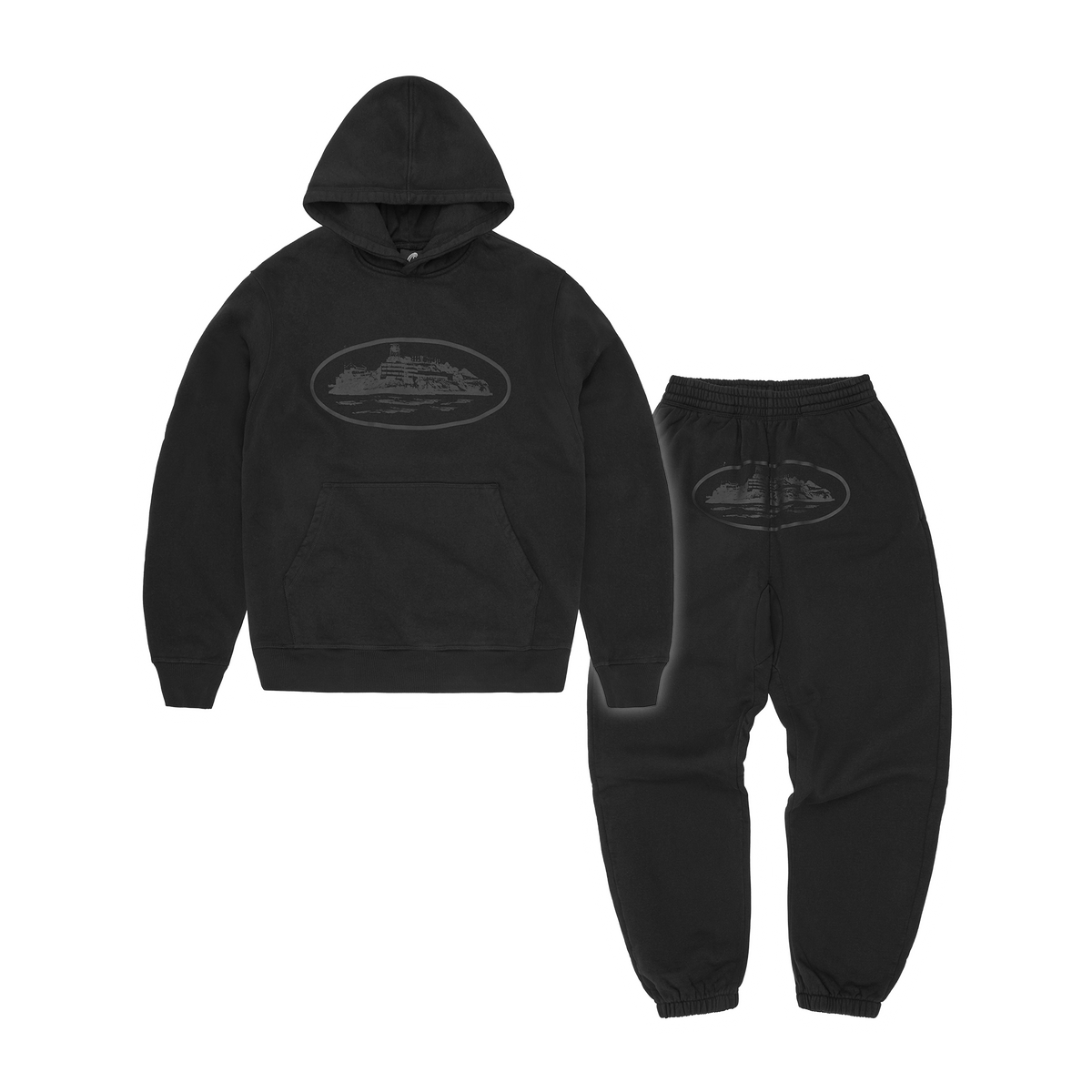 Corteiz Alcatraz Tracksuit - Triple Black