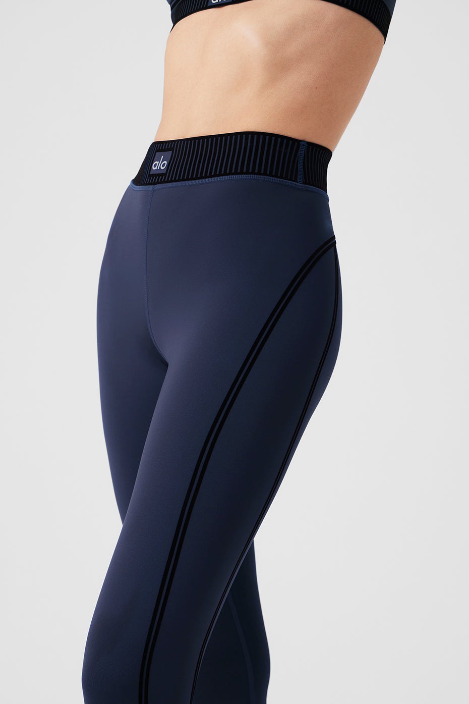 High-Waist Airlift Line Up Navy Legging