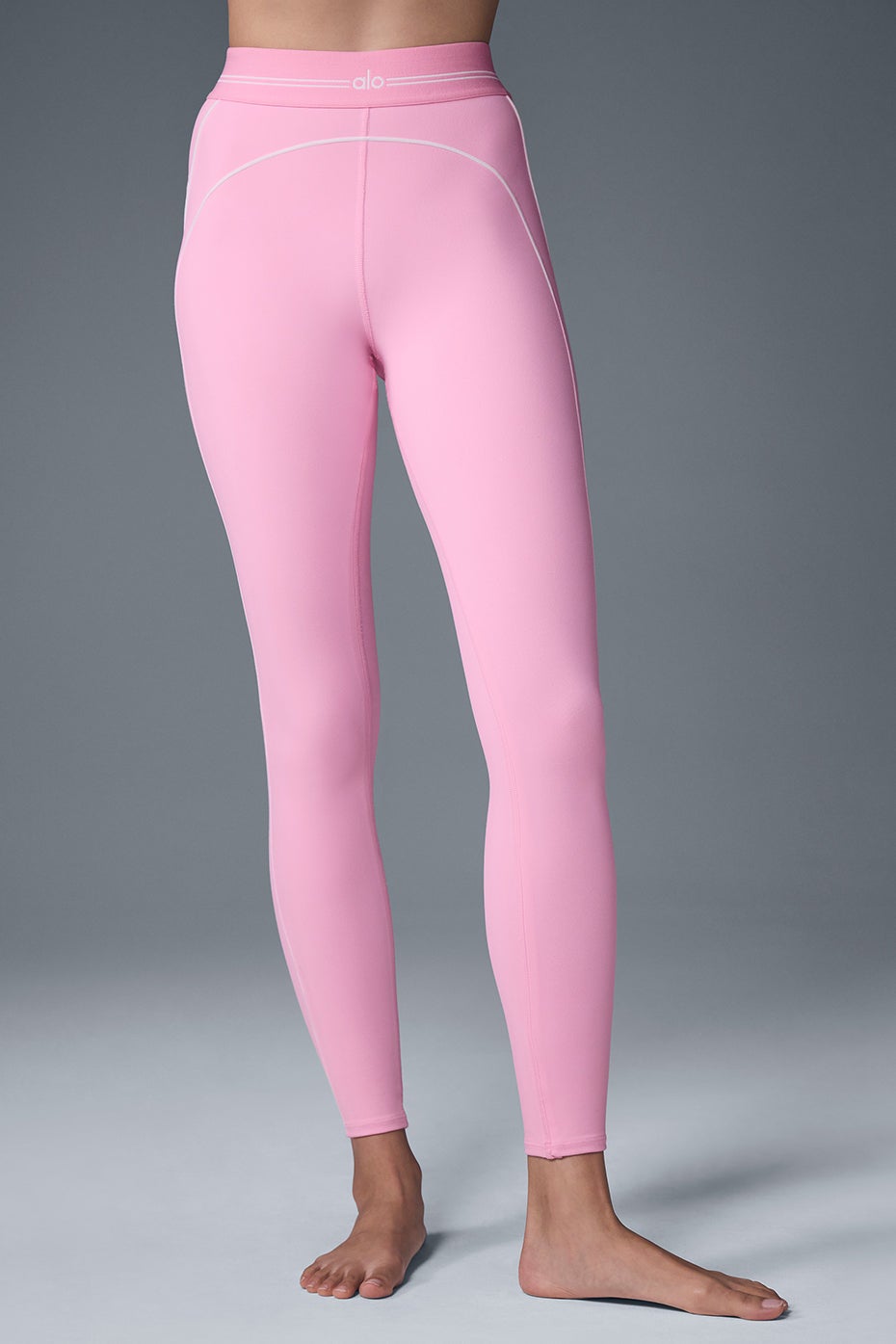 High-Waist Heart Throb Airbrush Soft Pink Legging