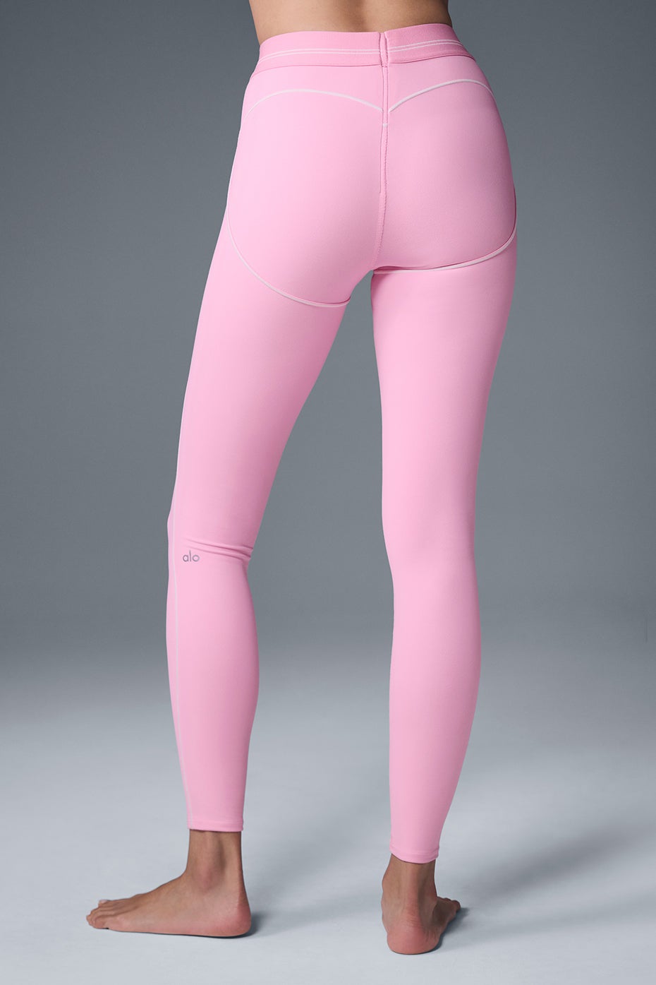 High-Waist Heart Throb Airbrush Soft Pink Legging
