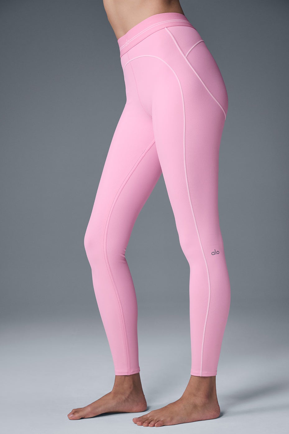 High-Waist Heart Throb Airbrush Soft Pink Legging