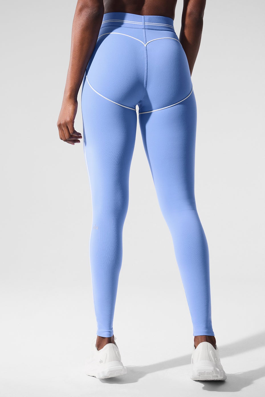 High-Waist Heart Throb Airbrush Crystal Blue Legging