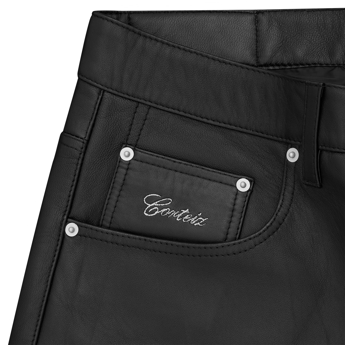 Corteiz Ardwear Leather Short - Black