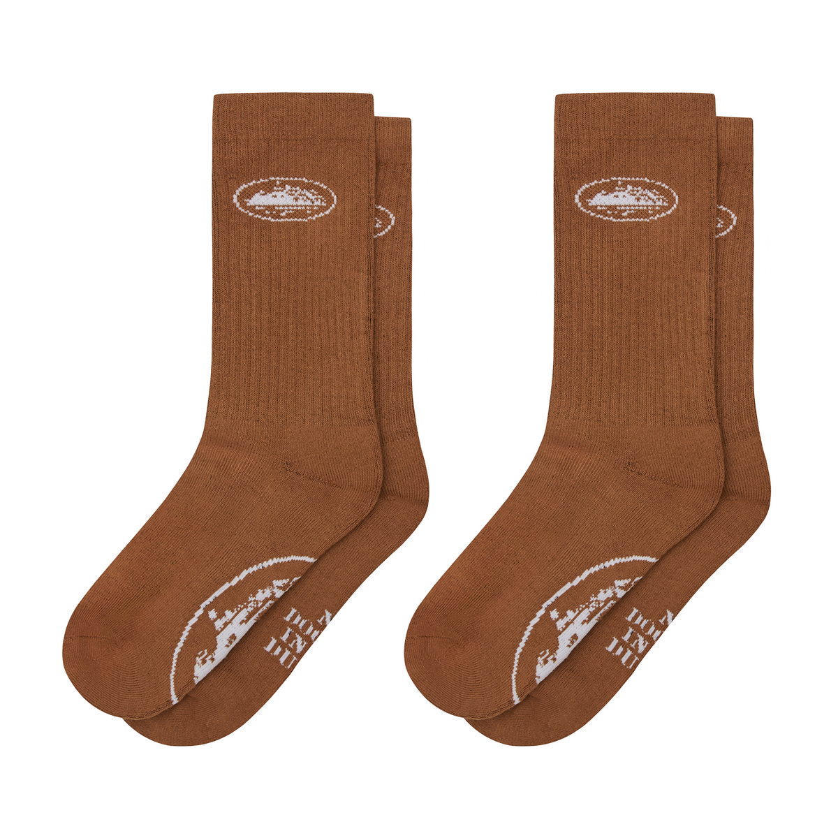 Corteiz Brown Alcatraz Socks - 2 Pack