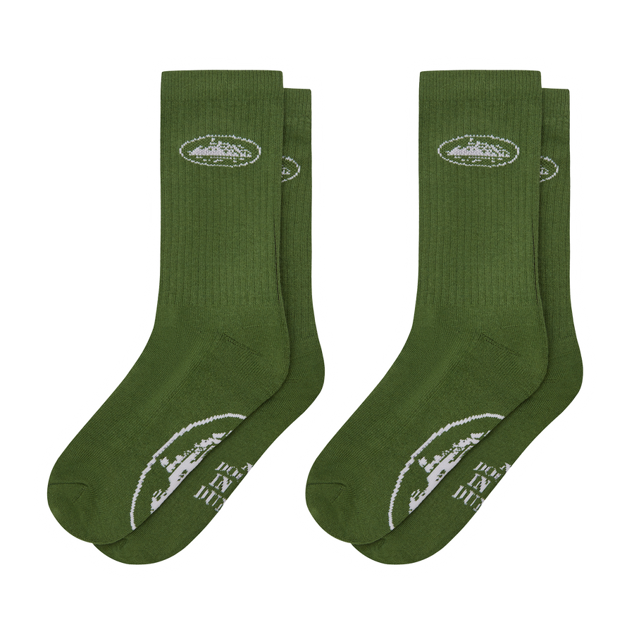 Corteiz Green Alcatraz Socks