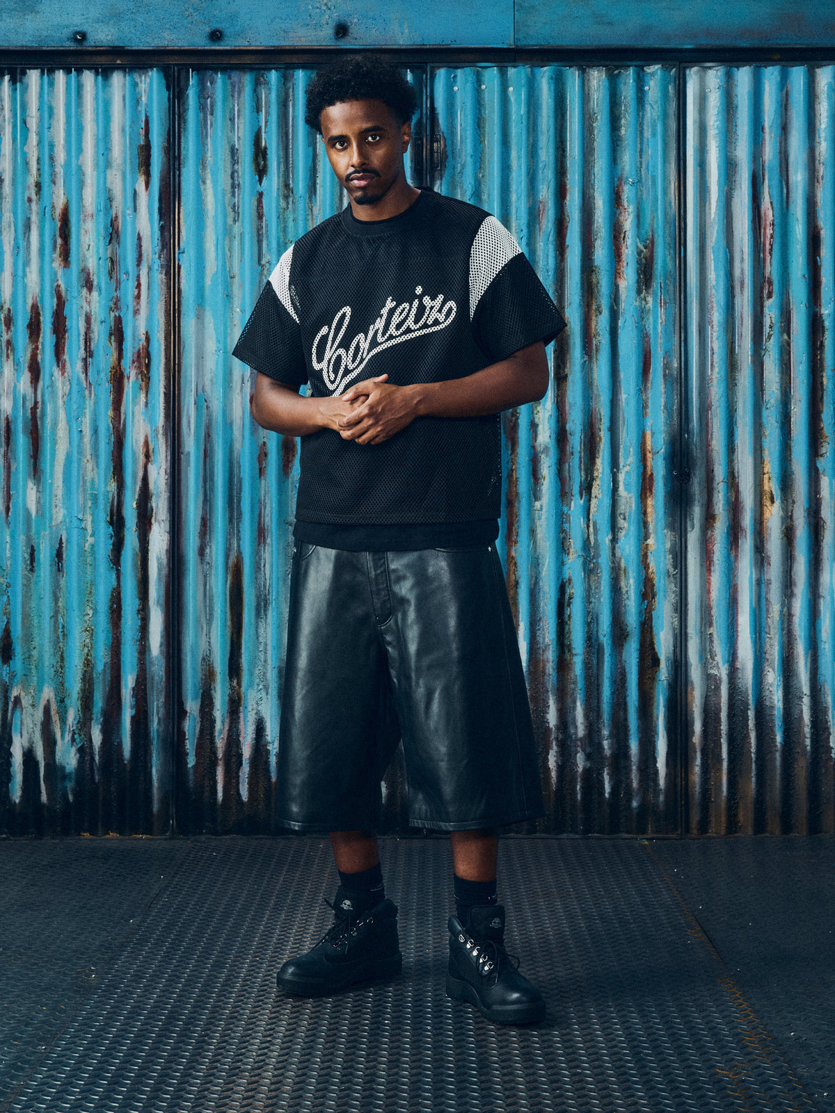 Corteiz Open Mesh Panel Jersey - Black