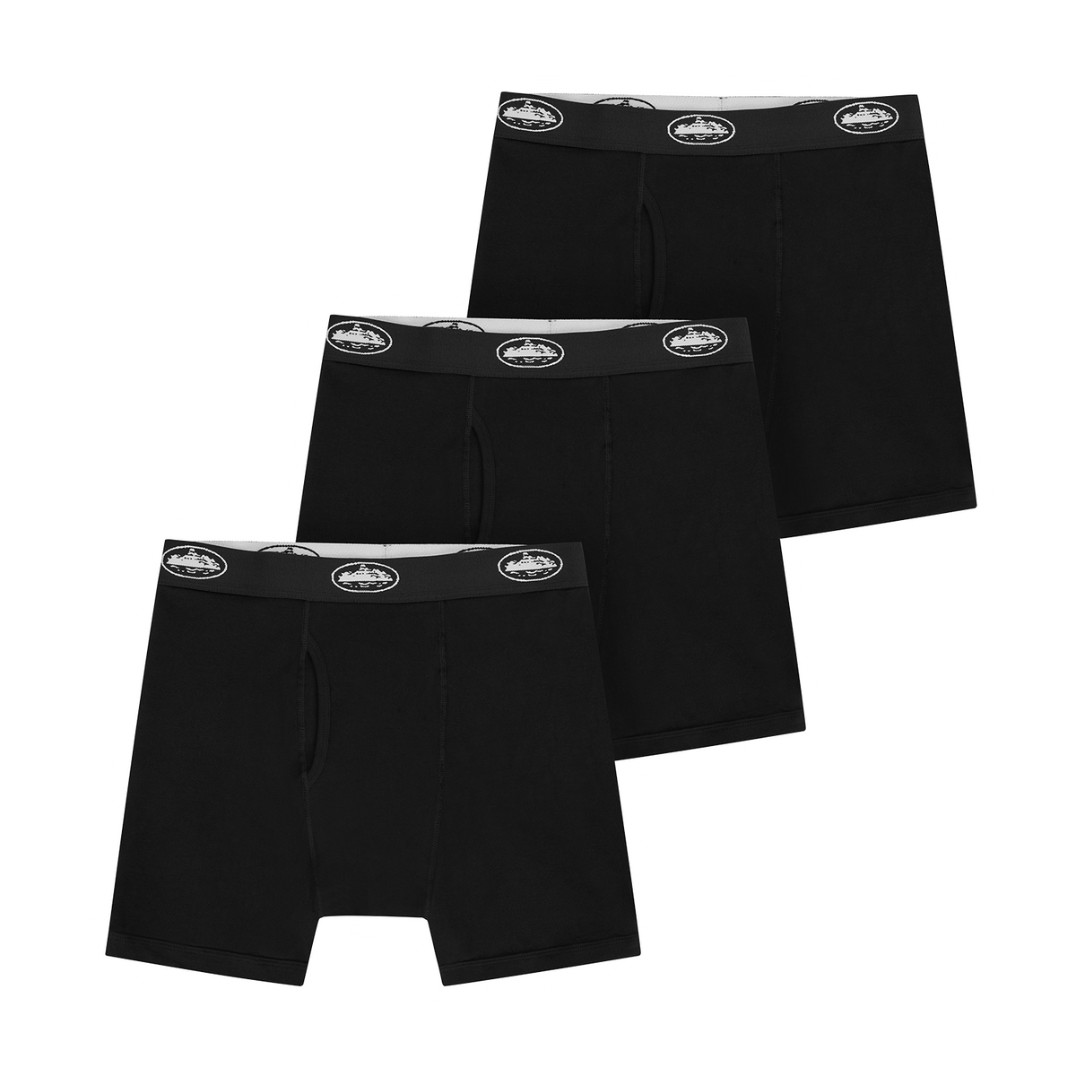 Corteiz Black Alcatraz Boxers - 3 Pack