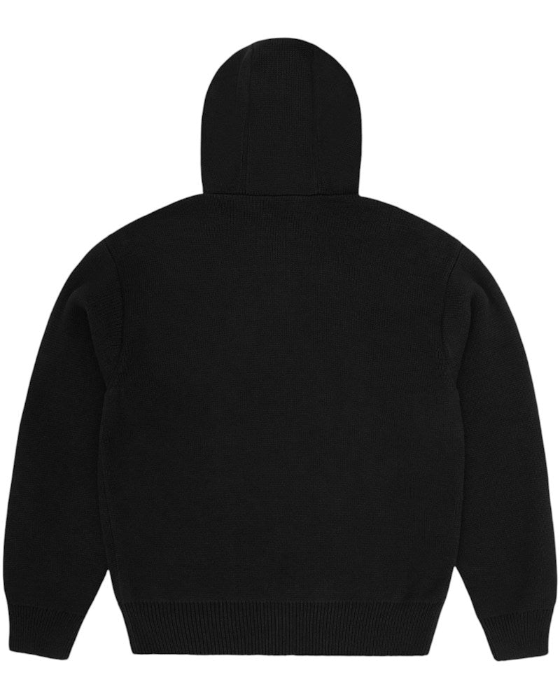 Corteiz 3M College Knit Zip Hoodie - Black