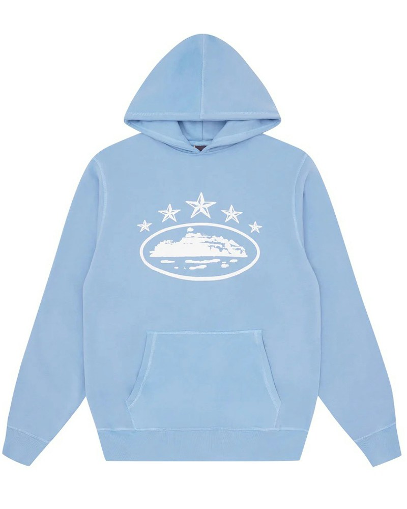 Corteiz 5 Starz Alcatraz Hoodie - Baby Blue