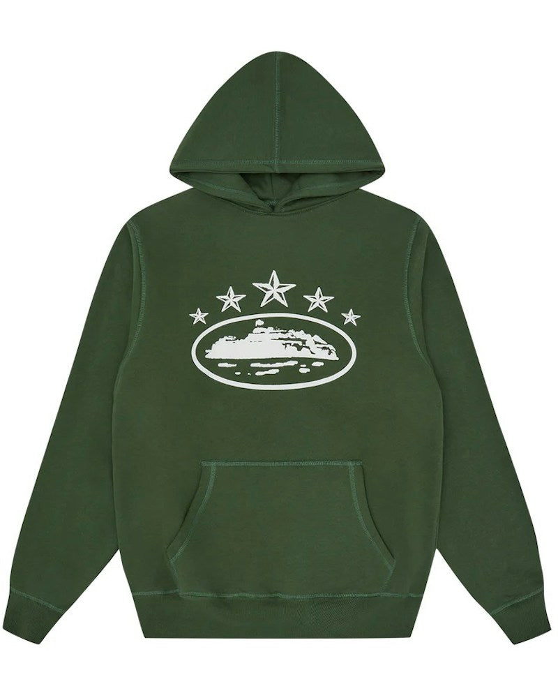 Corteiz 5 Starz Alcatraz Hoodie - Green