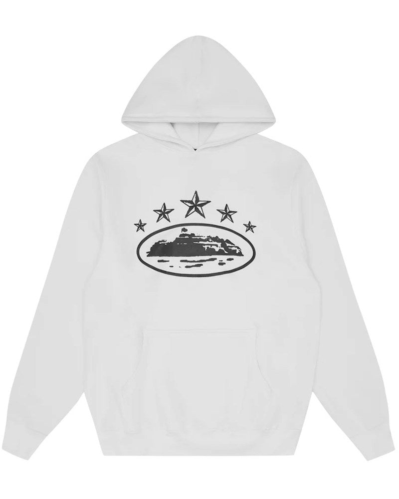 Corteiz 5 Starz Alcatraz Hoodie - White