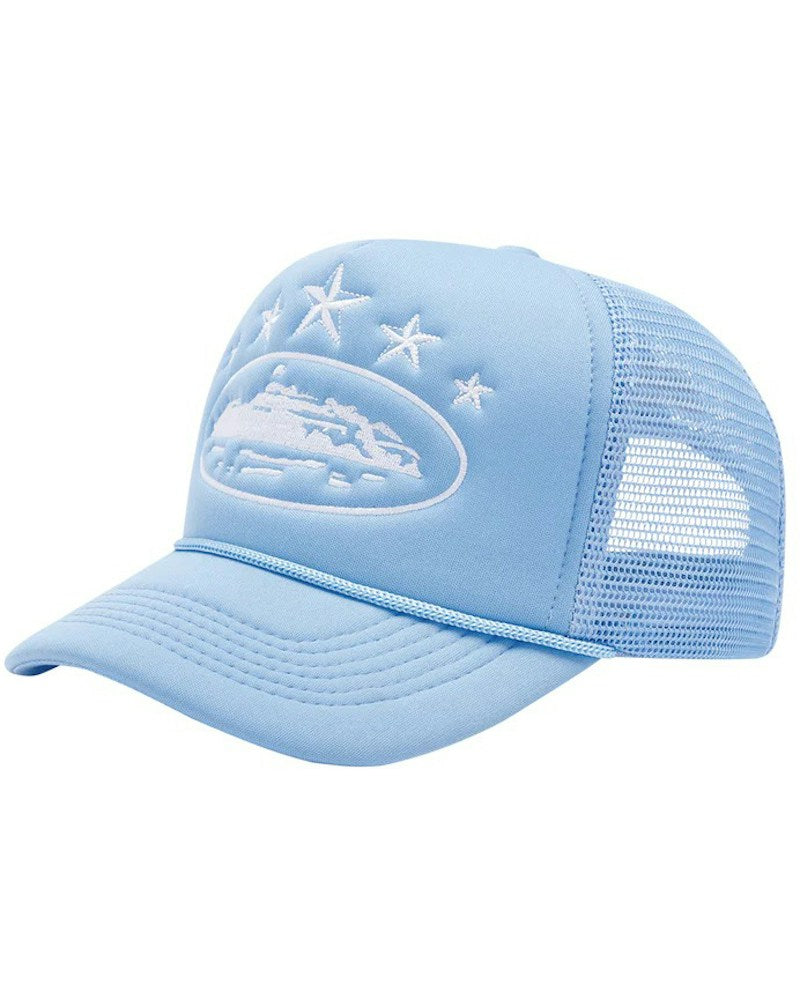 Corteiz 5 Starz Alcatraz Trucker - Baby Blue