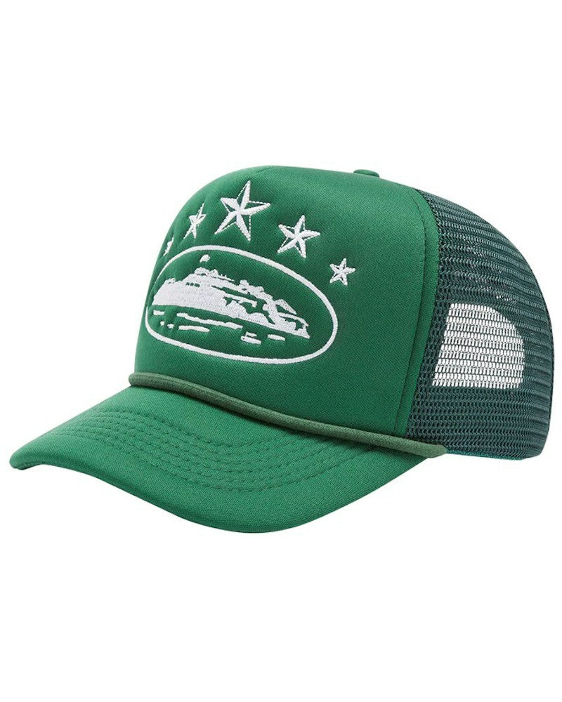 Corteiz 5 Starz Alcatraz Trucker - Green