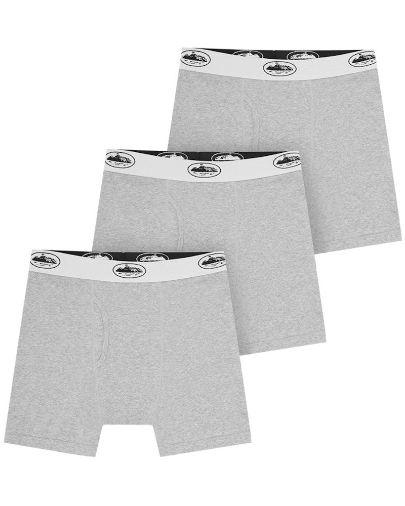 Corteiz Alcatraz Boxers (3 Pack) - Grey
