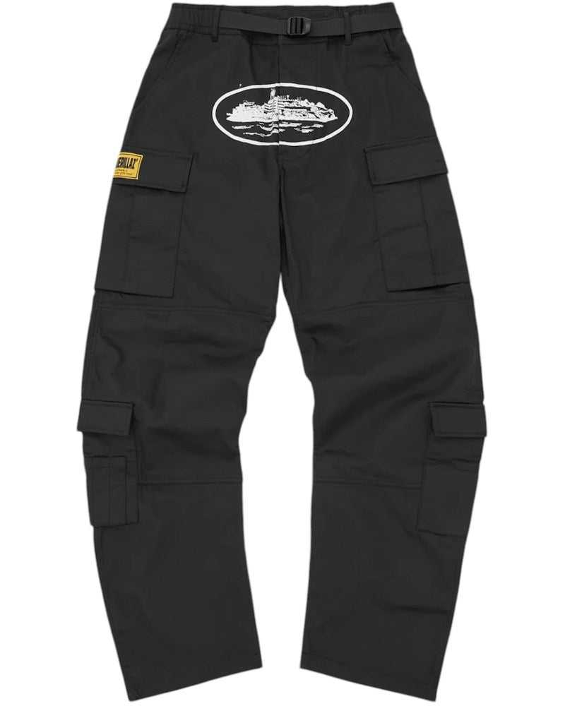 Corteiz Alcatraz Cargo Pant - Black