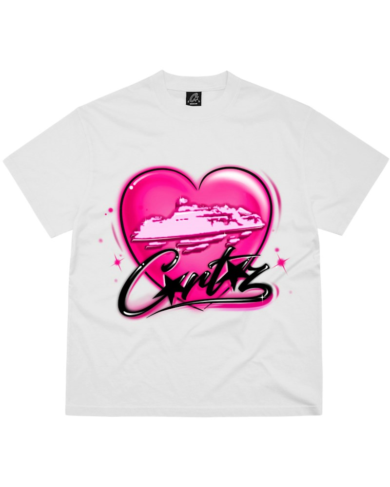 Corteiz Alcatraz Heart Tee - White