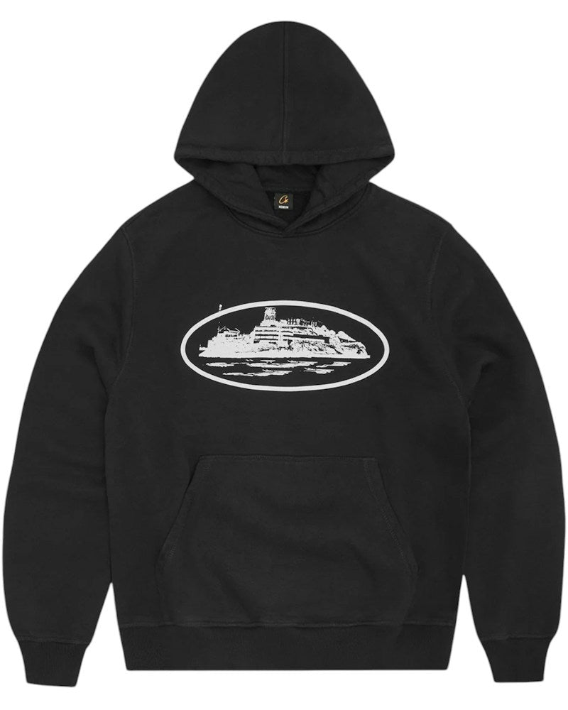 Corteiz Alcatraz Hoodie - Black & White