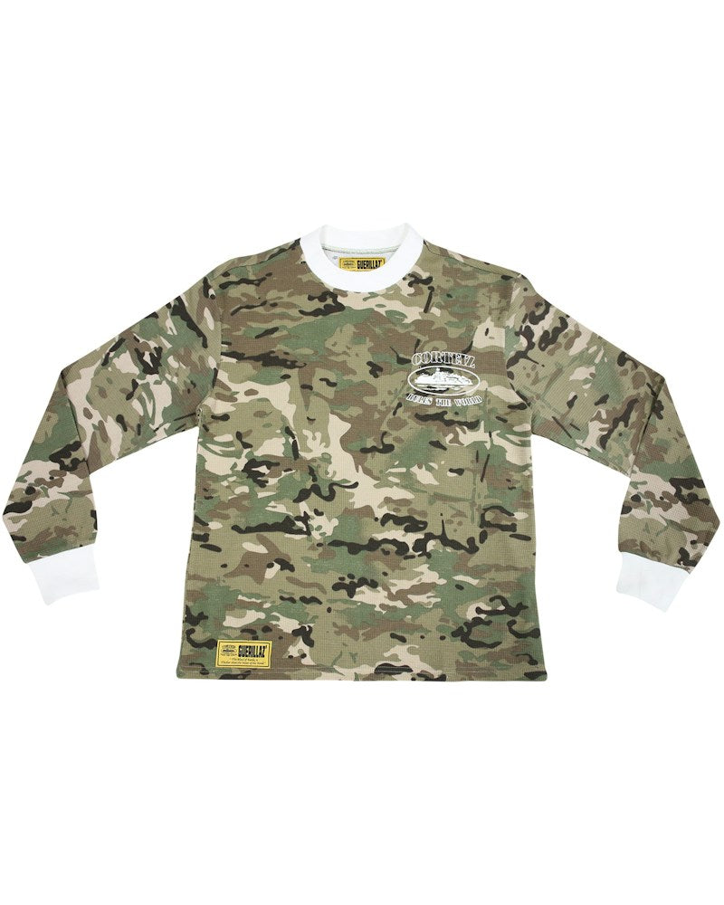 Corteiz Alcatraz Insignia Waffle Longsleeve Shirt