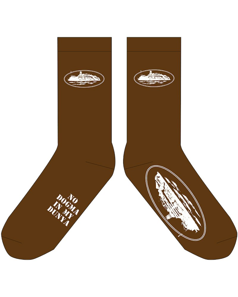 Corteiz Alcatraz Socks - Brown