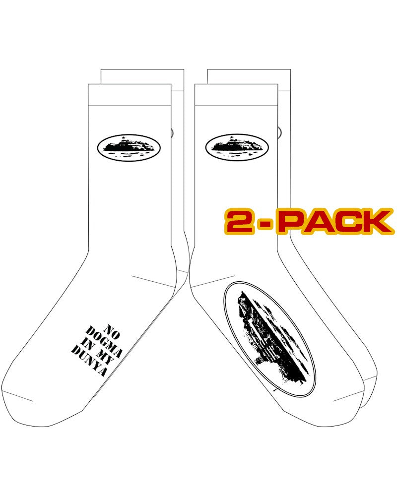 Corteiz Alcatraz Socks - White