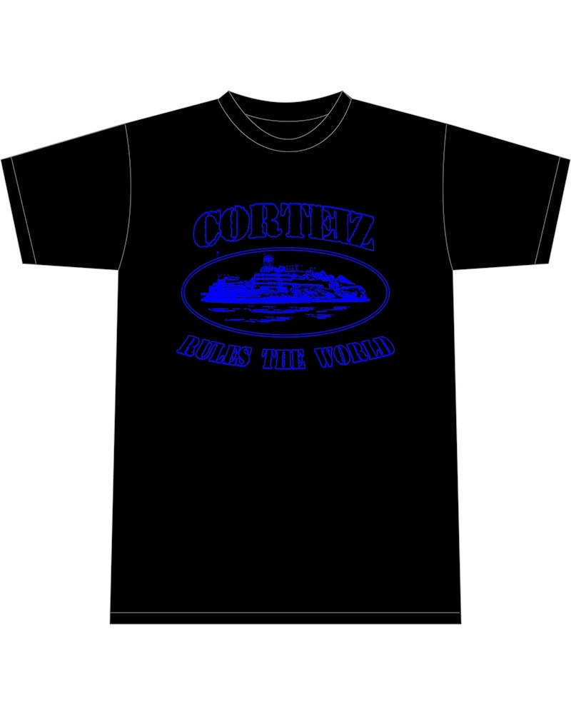 Corteiz Alcatraz T-shirt - Black/Blue