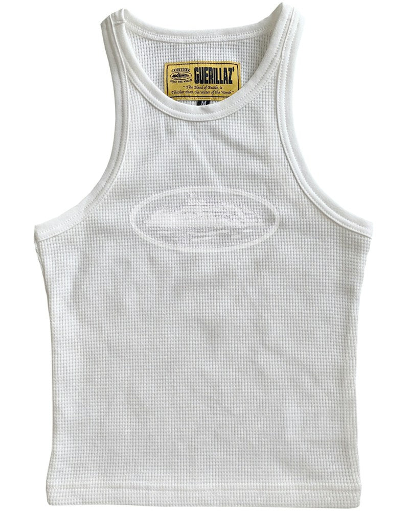 Corteiz Alcatraz Tank Top - White/White