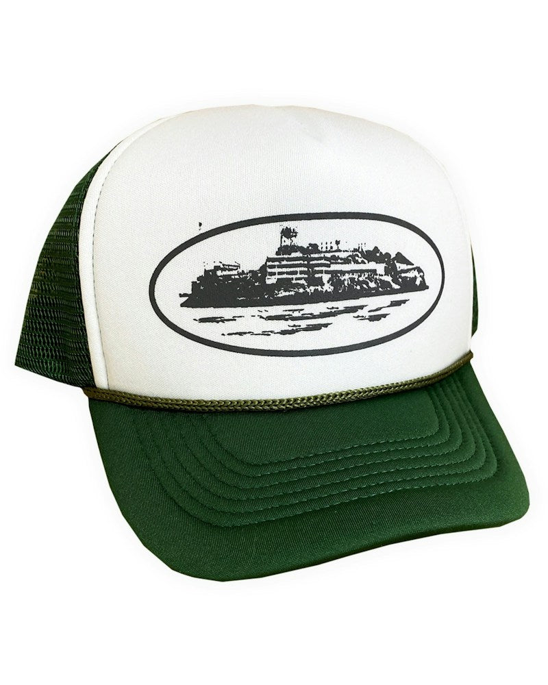 Corteiz Alcatraz Trucker Hat - Green