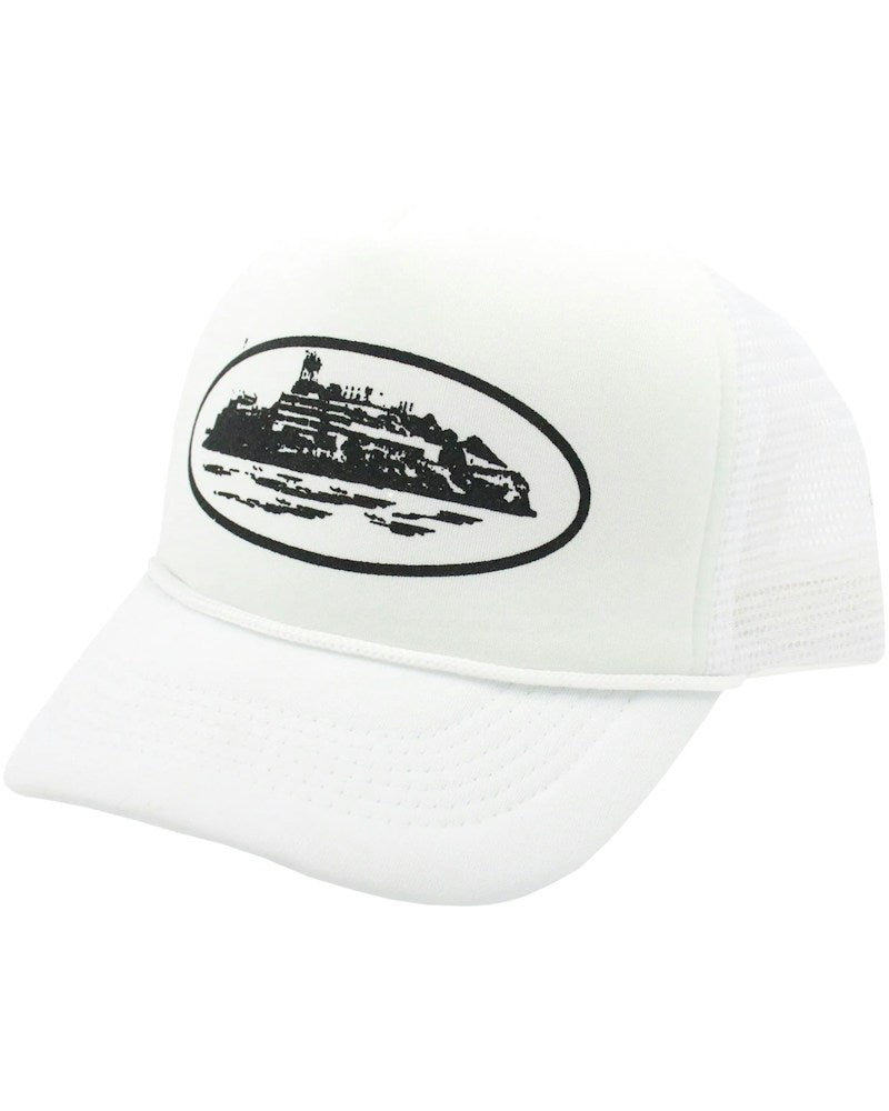 Corteiz Alcatraz Trucker Hat - White