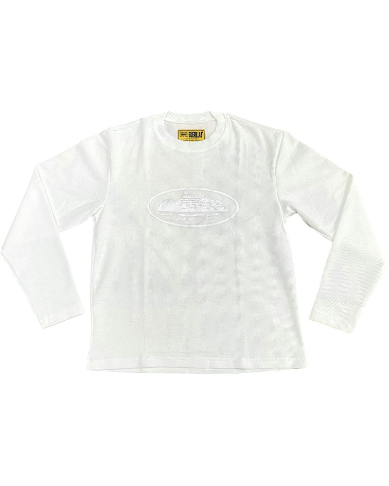 Corteiz Alcatraz Waffle Longsleeve - White