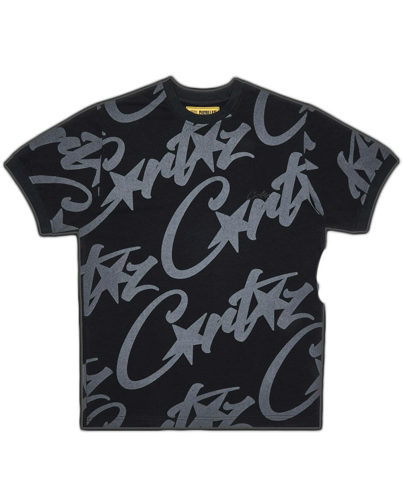 Corteiz Allstarz Allover T-Shirt - Black